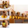 Water Shooter Capybara Plush Backpack Pajama Toy For Kids And Collectors