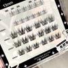 Comic Style Glue-free False Eyelashes Single Cluster 5D Natural Curling Self-adhesive False Eyelashes Upper and Lower Eyelashes