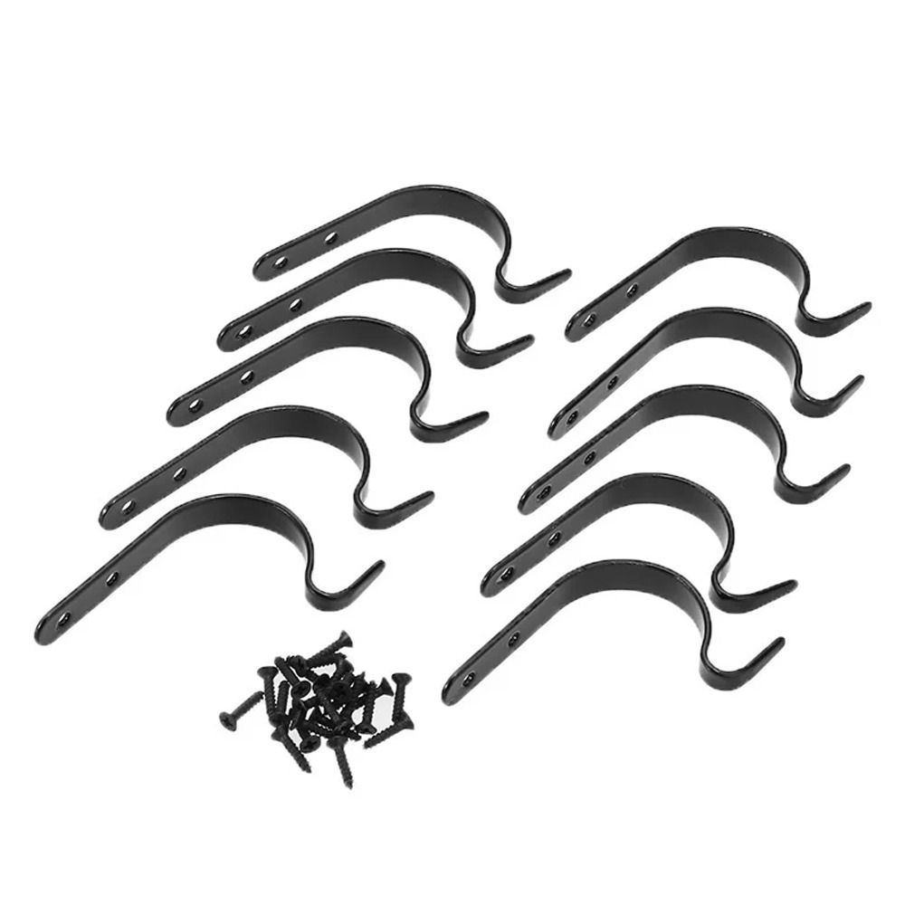 4PCS Vintage Metal Hooks Black Plants Hangers Plants Holder Iron Wall Hooks  Garden