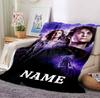 Custom Name Magic Quest Flannel Blanket Throw Blanket Soft Warm Sofa Bed home Decor Unique Gift
