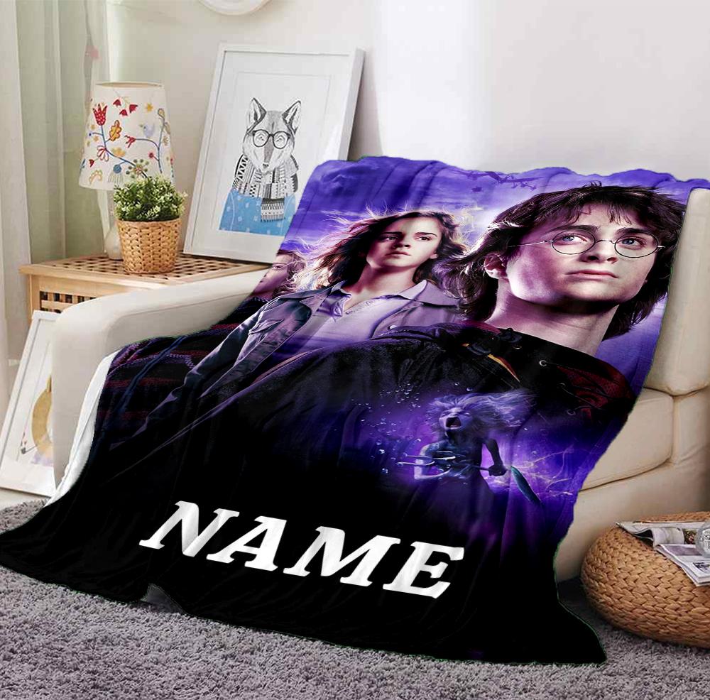 Custom Name Magic Quest Flannel Blanket Throw Blanket Soft Warm Sofa Bed home Decor Unique Gift