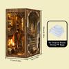 DIY Wooden Book Nook Insert Kit Doll Houses Building Toys Bookends Bookshelf Decor DollHouses Toys For Kids Xmas Gifts