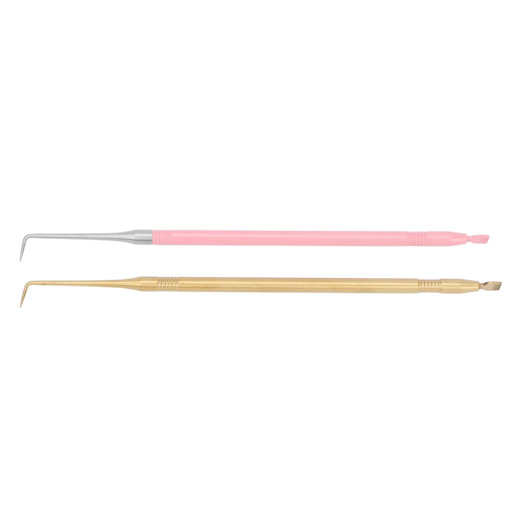 2pcs B6 Lash Perm Lift Tools Curved Tip Short Comb Stainless Steel Lash Separation Rod