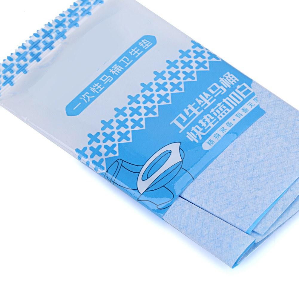 10PCS Bag Waterproof Disposable Single Independent Packaging Toilet Seat Paper Mat Cover