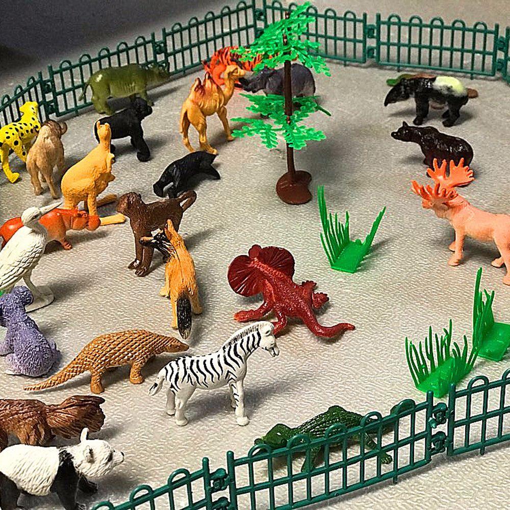 53pcs/set Educational Toys Animal  Figure Simulation Animal Animal World Zoo Model Animal Model
