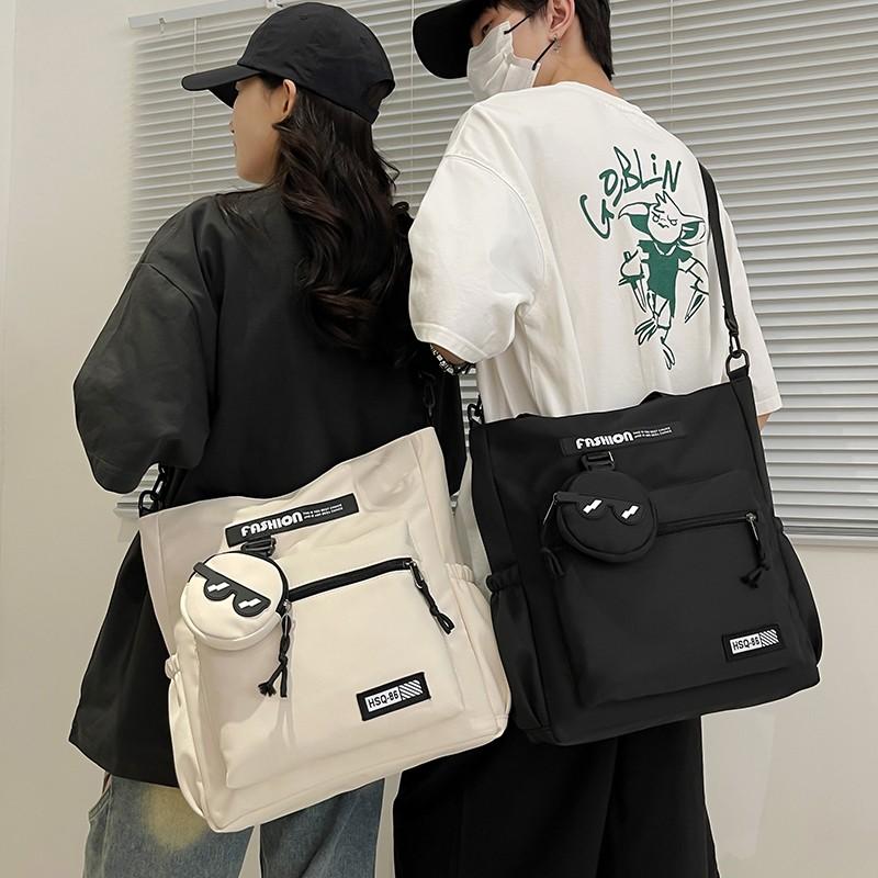 Large Capacity Bag Female Commuter Tote Bag Student Class Crossbody Bag Men's Nylon Bag