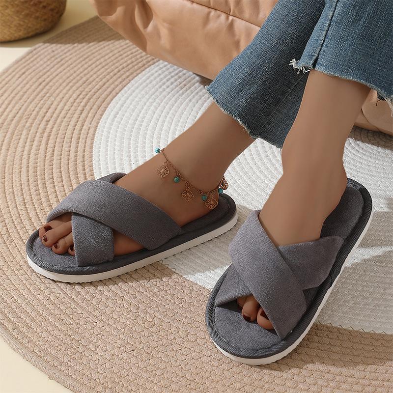 Домашние мужские тапочки для дома с мягкой подошвой, для спальни, для пола, нескользящие, замшевые, бесшумные тапочки для женщин, осень и зима