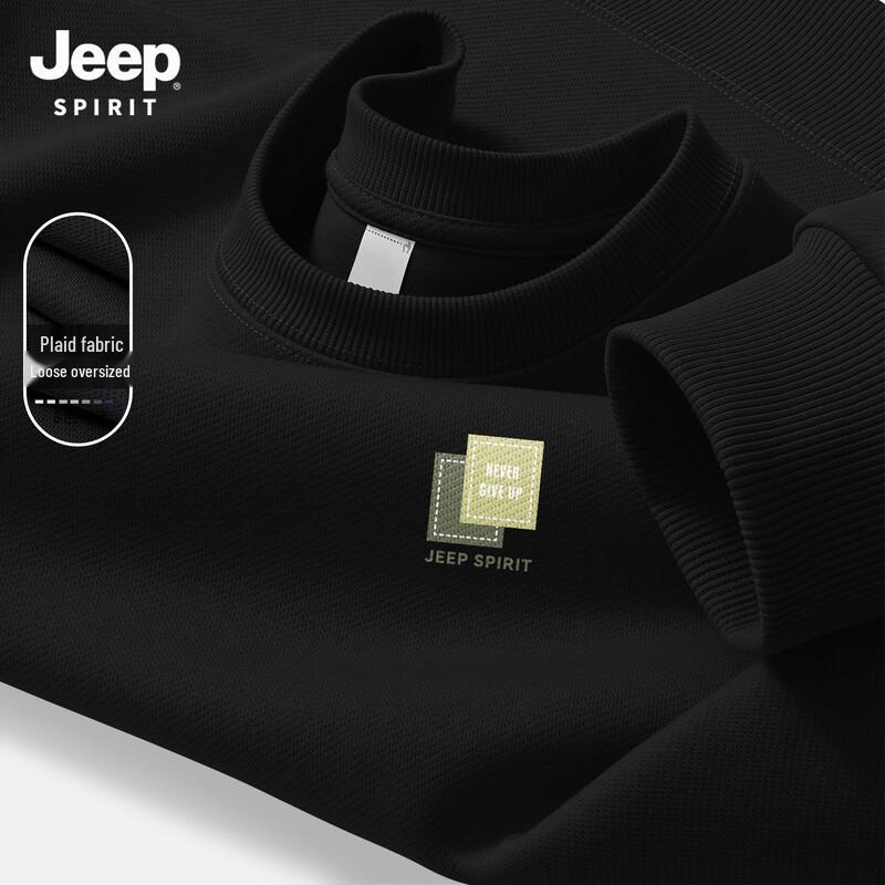 JEEP SPIRIT Men s 2026 Spring Autumn Casual Loose Fit Sweatshirt XL