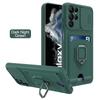 Slide Camera Ring Holder Case For Samsung S25 S24 S23 S22 Ultra Plus S20FE A23 A33 A53 A73 A52 A72 A51 A71 A31 Silicone Card Bag