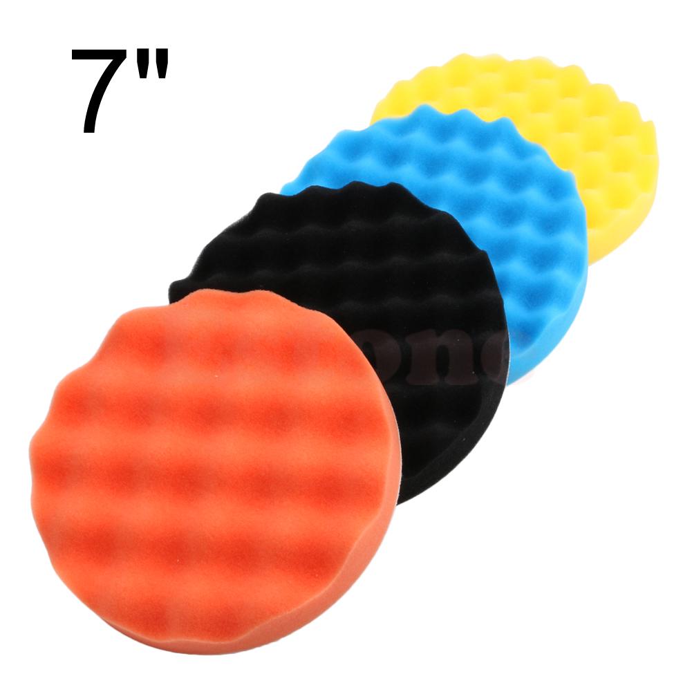 4 Pcs 3/4/6/7 Inch Buffing Buffer Sponge Polishing Pad Wax Polishing Kits For Polishing Watch Car Glass Polisher