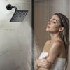 Shower Faucet Set, 305 mm Ceiling Mount Rainfall Shower System with 152 mm Wall Mount Head and 4 in 1 Handheld Spray, Rotatable 3-Function Dual Rain