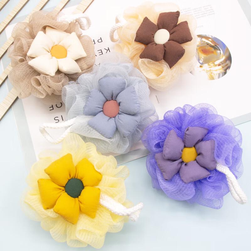 Милый набор мочалок в виде подсолнухов