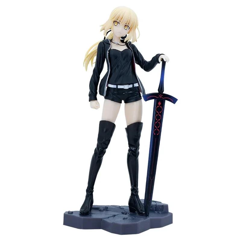 

24CM Saber Altria Pendragon Sexy Anime Figure Fate/Grand Order Action Figure Saber Alter Casual Wear Figurine Model Doll Playthings