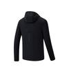 Anta Comfortable Simple Solid Color Slim Fit Versatile Hooded Zipper Jacket Men Jackets Basic-Black 152525603-1