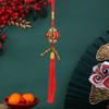 Red Chinese Lanterns Mini Decorative Lucky Hanging Lanterns Decoration with Coins And Tassel for Spring Festival Home Decor