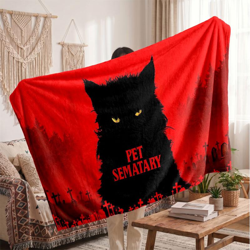 Warm Flannel BlanketPet Sematary Soft Cozy Throw Blanket for Bedroom Couch