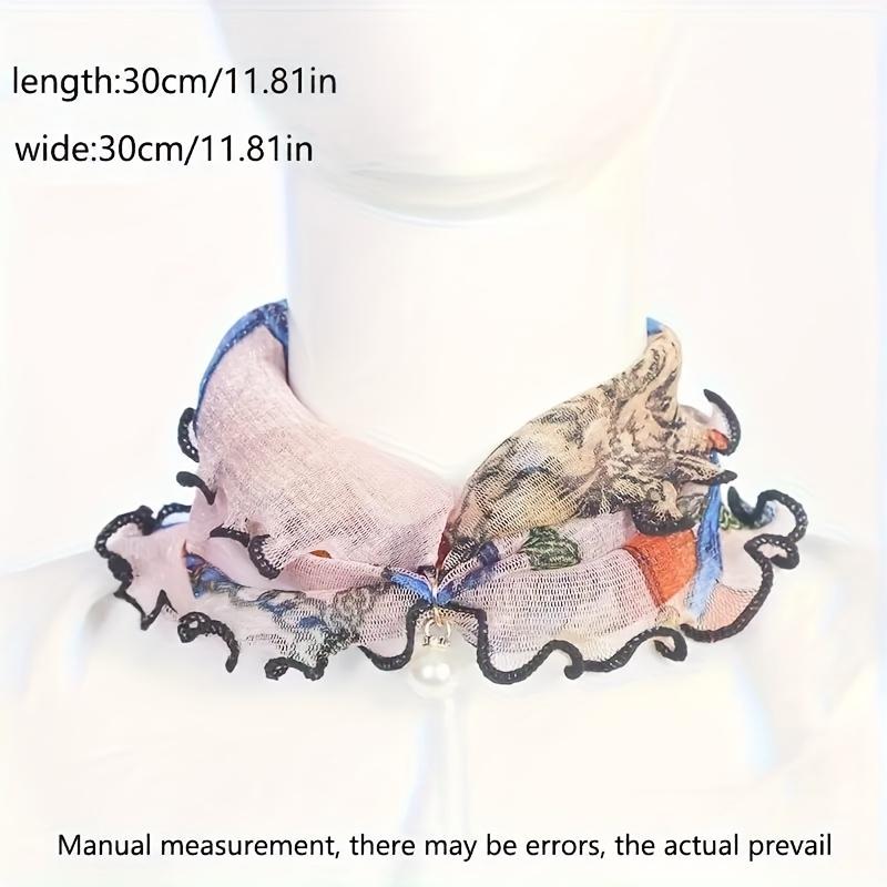 4 Stück Damen-Netz-Kopftücher, Chiffon-Schleier für den Hals, Modische und Elegante Leichte Schals für Frühling und Sommer, Vielseitige Halswickel
