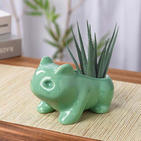 Plantepotte Frosk Design Vinduskarm Ornamenter Keramisk Sukkulent Potte Hjem Dekor