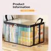 Large Clear PVC Storage Box with Flip Top Lid Window Multipurpose Transparent Organizer for Toys and Home Storage