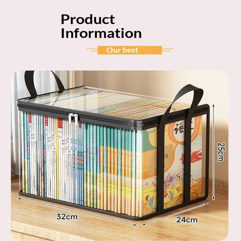 Large Clear PVC Storage Box with Flip Top Lid Window Multipurpose Transparent Organizer for Toys and Home Storage