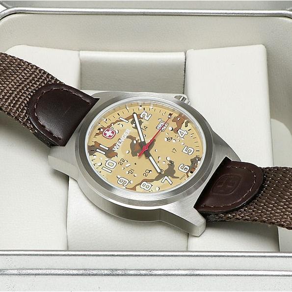 Open Box Wenger Field Classic 01.0441.107 – Men’s Analog Brown Dial Quartz Watch