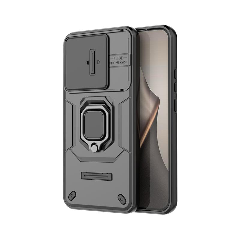 Push Window Phone Case For Xiaomi 15T Anti-knock Ring Holder Magnetic Back Cover For Xiaomi Mi 15T Pro Case For Xiaomi 15T Case