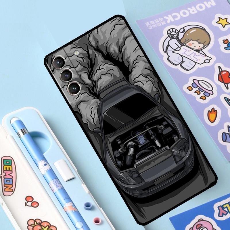 Sports Car JDM  Drift Case For Samsung Galaxy S23 S22 Ultra S21 Plus S8 S9 S10 Note 10 20 Ultra S20 FE S21 FE Cover