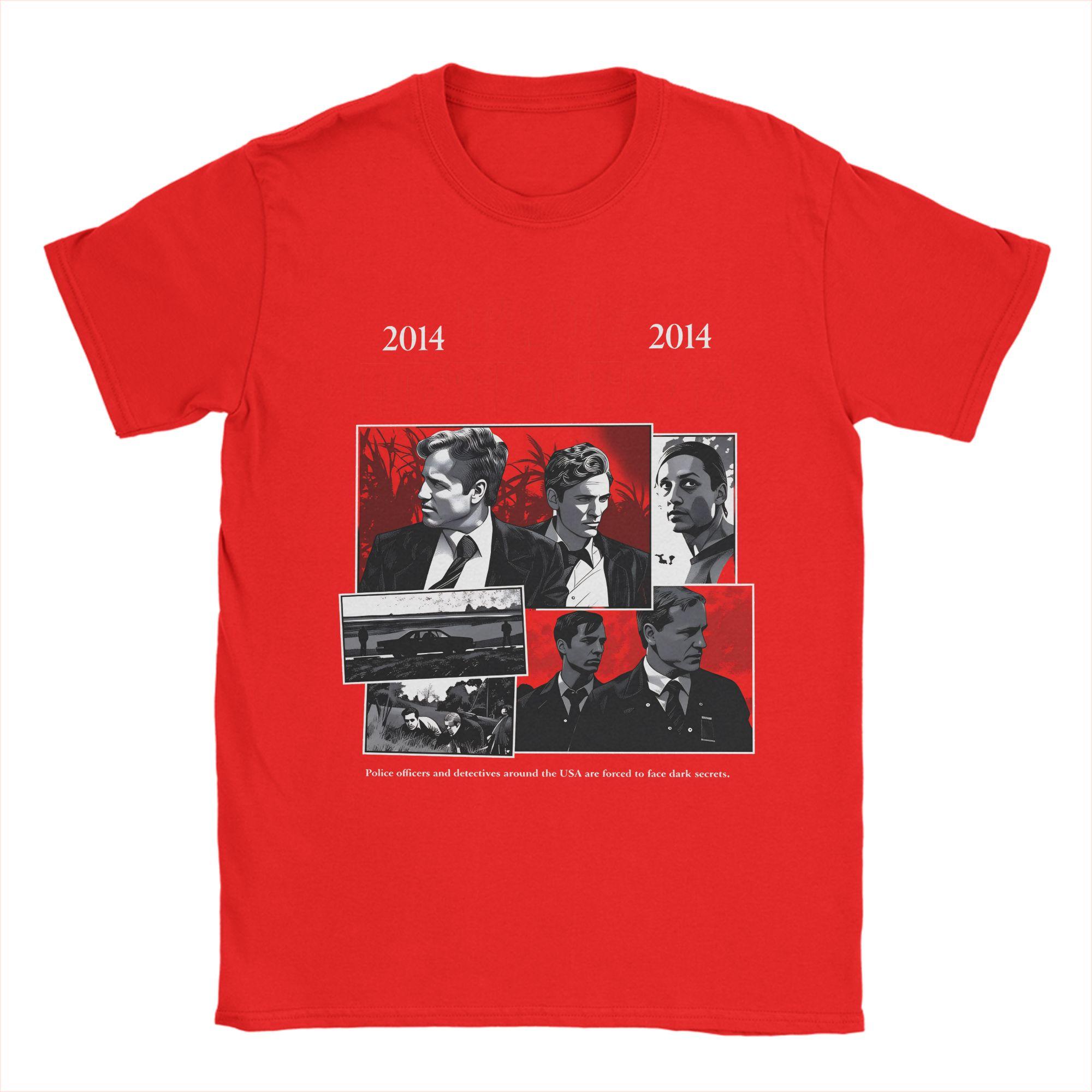 True Detective Rust Cohle Marty Hart T Shirt Summer Adult Pure Cotton O Neck 4XL 5XL 6XL Clothing ShortSleeved Tshirt S