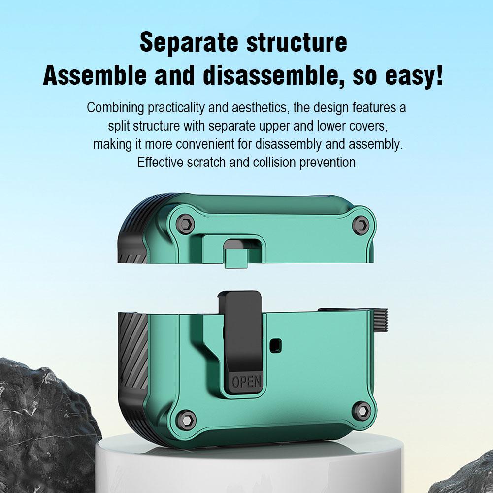 2025 Secure Lock Case For Airpods Pro 3 NEW Automatic Pop-up Full Protective Case with Cleaning Kit For Apple AirPods Pro 3