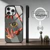 Big Eyes Trendy Print Lines Phone Case For iPhone17,16,15,14,13,12,11 Plus,Pro Magnetic For Magsafe Wireless Charging