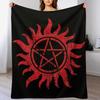 Winchester Symbol Throw Blanket Cozy Home Blanket Gift for Christmas Holiday