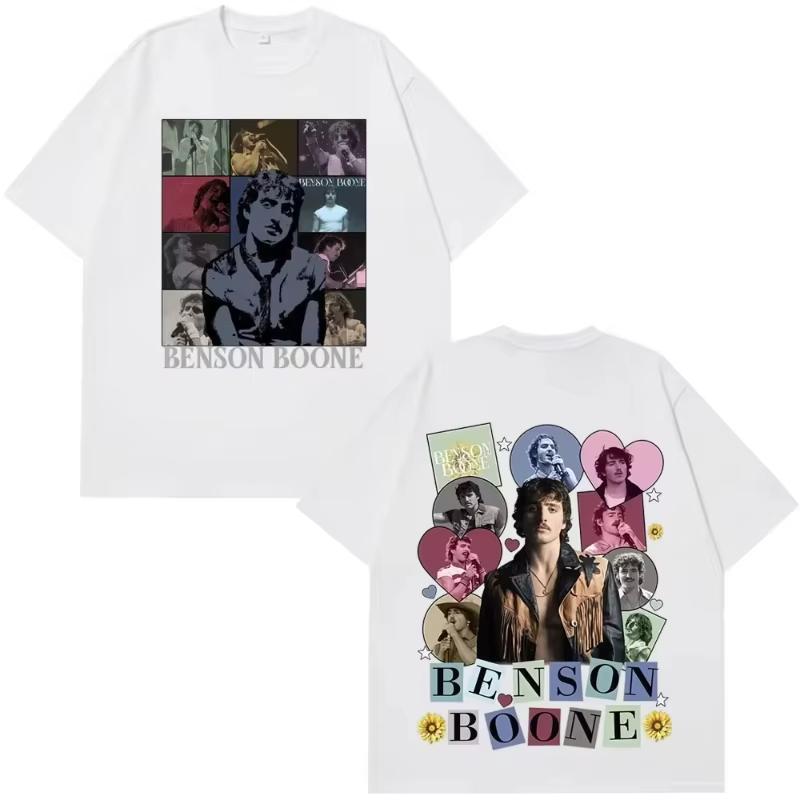 

Benson Boone American Heart Tour 2026 Vintage Graphic Tshirt Unisex Women Hiphop T Shirt Summer Casual High Quality Tshirt M