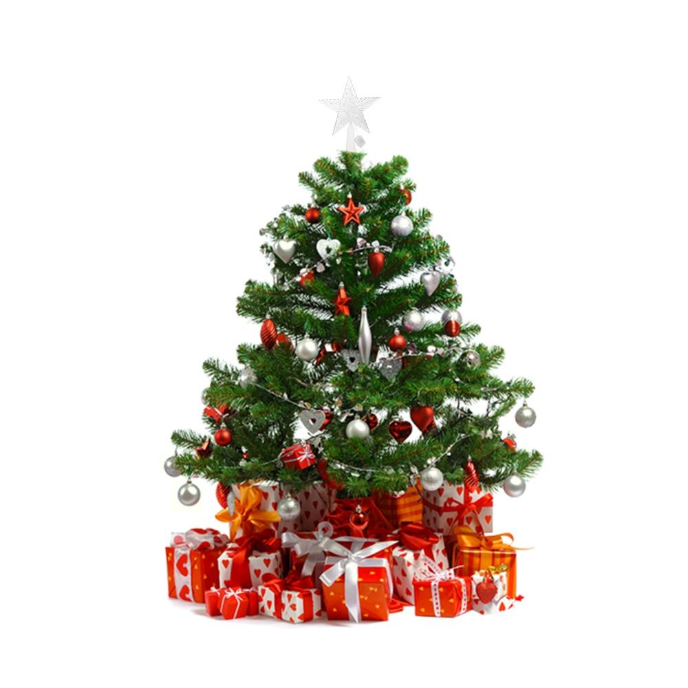 Leuchtender Weihnachtsbaum-Spitzenstern, leuchtender Weihnachtsbaumschmuck, Weihnachtsbaumdekoration