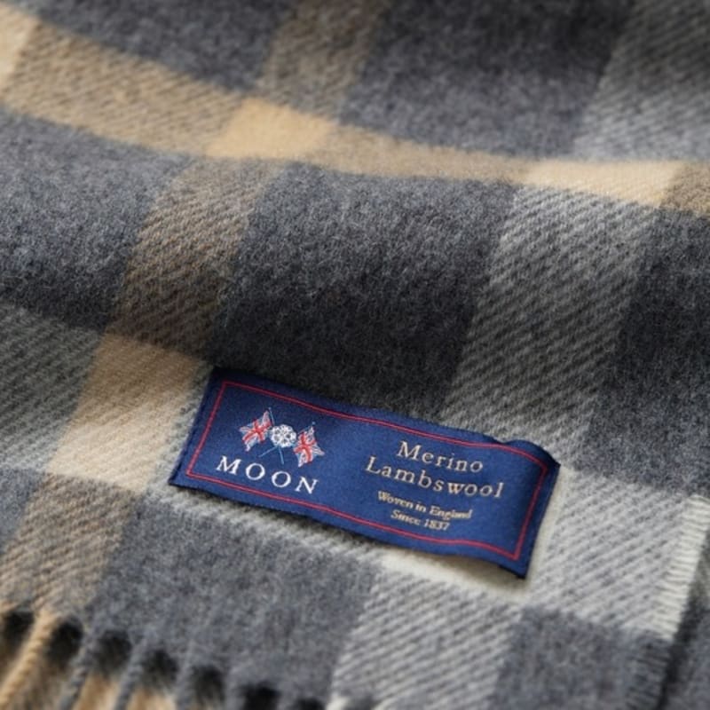 ABRAHAM MOON Merino Wool Muffler 25cm - Blythe Grey