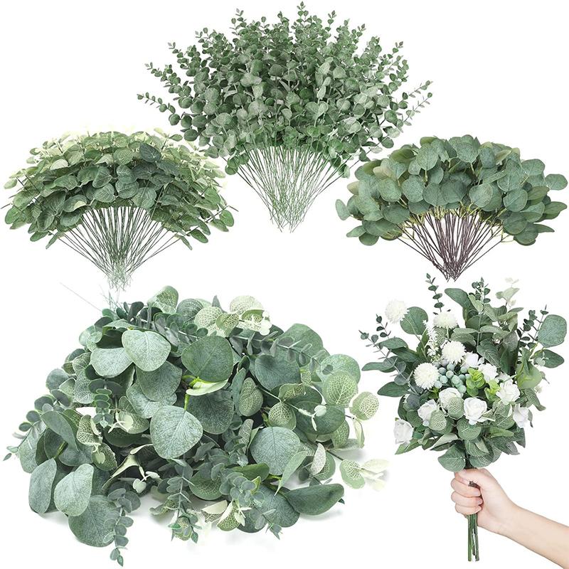 

10/20/30Pcs Mixed Eucalyptus Leaves Bulk Green Artificial Plants for Bride Bouquet Wedding Vase Floral Arrangement Decoration 10Pcs зелёный