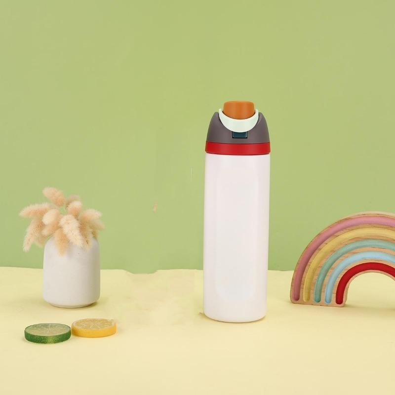 1PC Double Drink Cover Stainless Steel Thermos Cup for Men and Women Outdoor Sports Fruit Cup High Value with Rope Bouncing Cup