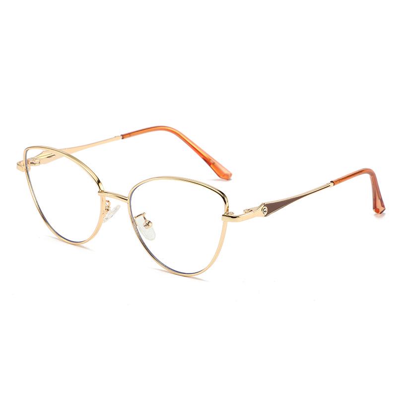 2026 Women's Fashion Cat Eye Glasses: Photochromic, Anti-Blue Light, Metal Frame, Myopia Lens Compatible