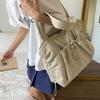 Korean Drawstring Tote Bag Large Capacity Work Handbag Trendy Wrinkled Shoulder Bag  Daily