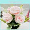 Flower Rose Plastic Arrangement Decorative Plant For Home Desk Decoration