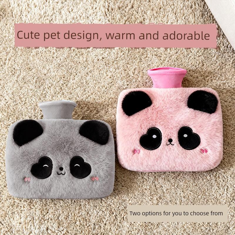 Hot Water Bottle with Water Filling, Plush Explosion-Proof Design for Girls, Warm Water Bag for Keeping Hands Warm, Hot Compress for the Stomach, Can