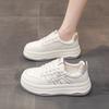 Thick Baseplate Shoes Women's New Height Increase In Spring and Autumn 2025 Casual Versatile Leather Casual Breathable Little White Shoes Women