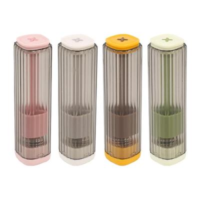 Magnetic Needle Storage Cylinder Clear Press Operated Container for Sewing Accessory