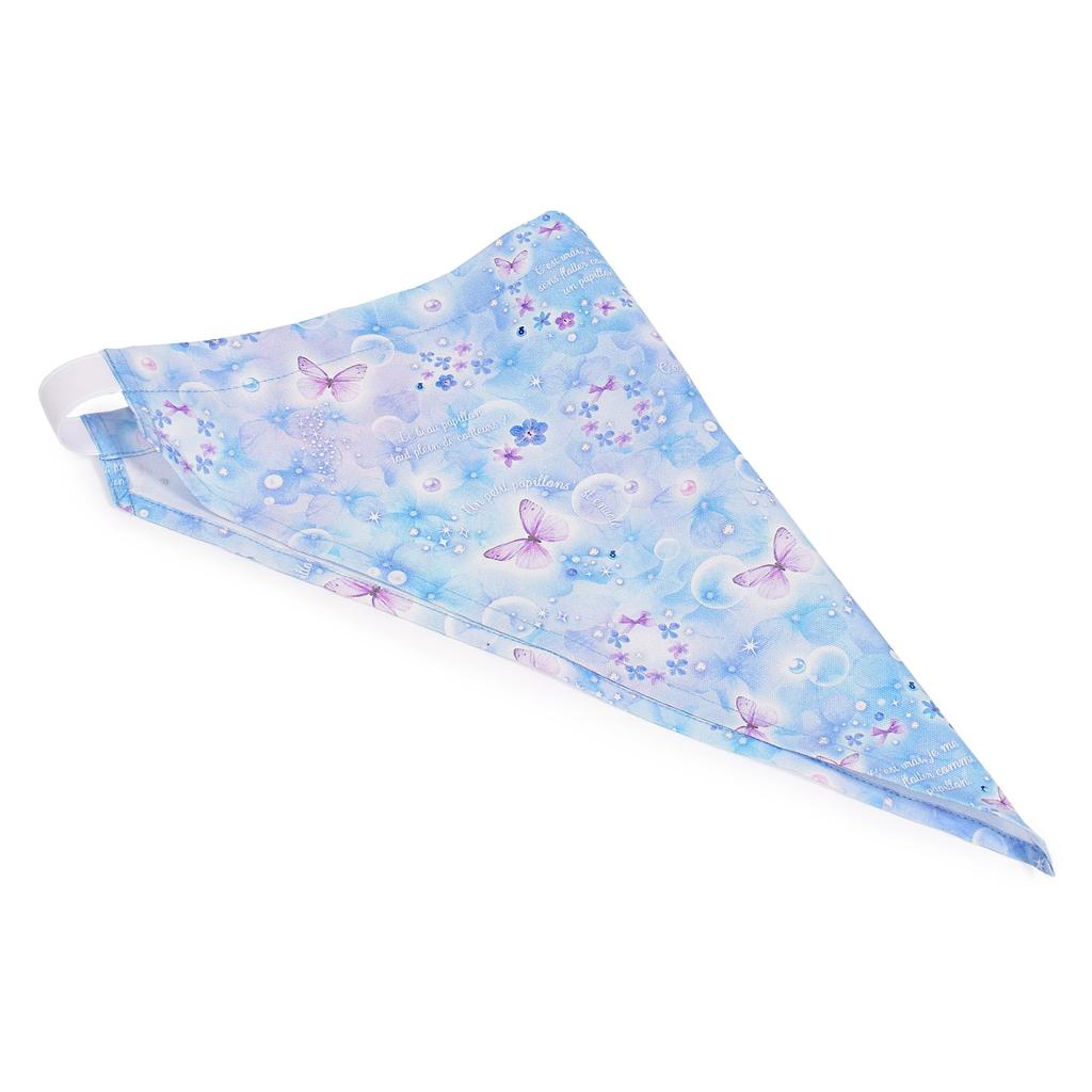 COLORFUL CANDY STYLE Set Drawstring Bag Gym Clothes Bag Apron Cooking Class Kitchen Helper Triangle Bandana Set Moonlight Butterfly Elementary School