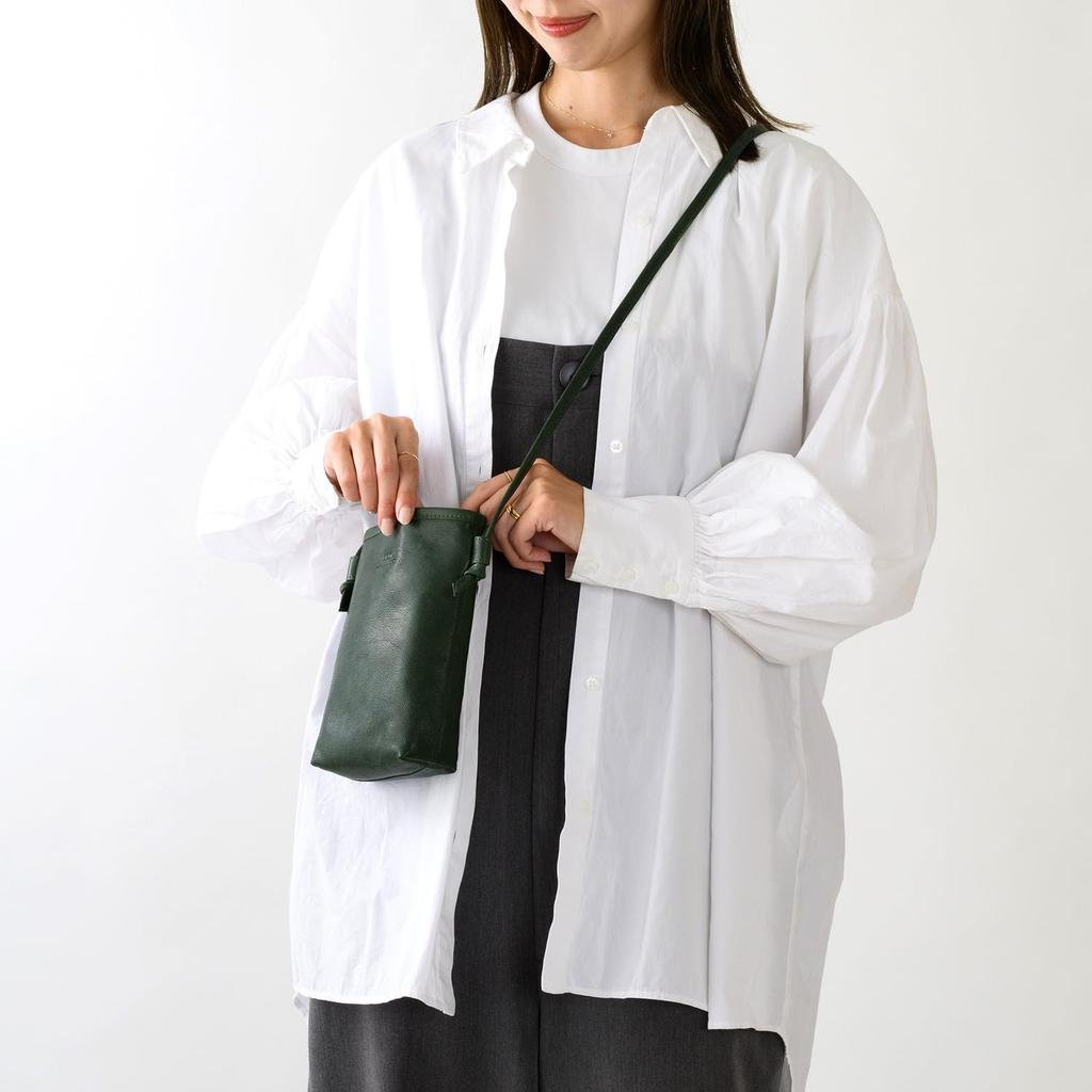 ANON Goat Leather Vertical Shoulder Bag (Women's, Crossbody, Lightweight, Mini Shoulder Bag, Smartphone Fitment, Leather, Goat Leather, Popular)