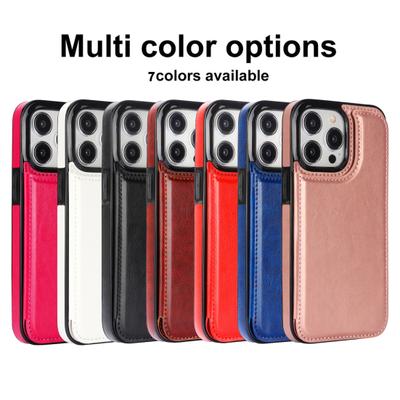 Funda para teléfono con soporte para tarjeta, protector de pantalla, magnética, antiarañazos y a prueba de golpes para iPhone