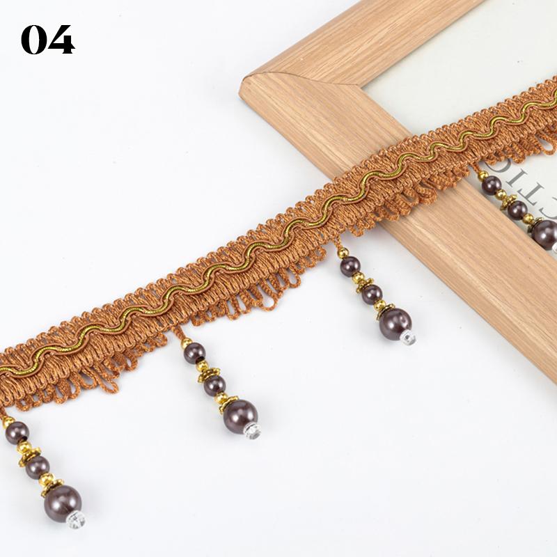 10 Meter Vorhangborten Perlenspitze Fransen DIY Vorhang Nähborte Quastelkante Heimvorhang Sofa Polsterdekor Zubehör