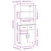 Highboard Concrete Grey 69.5 x 34 x 180 cm Particleboard