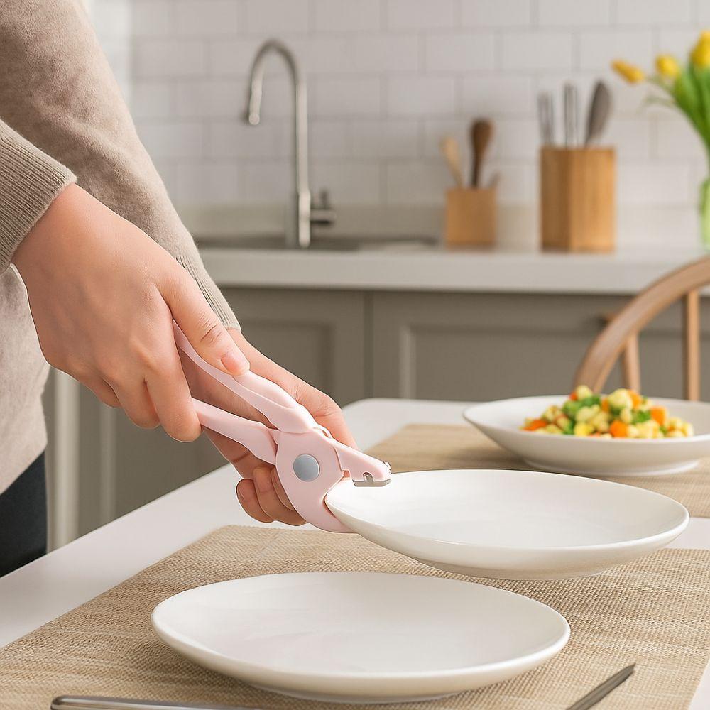 Plastic Anti-Scald Clip Multi-Function Plate Gripper Kitchen Tongs  Cooking Utensils