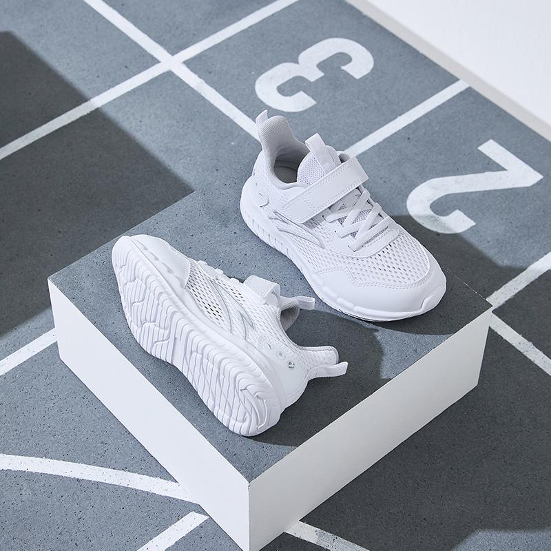 Anta Kids Vitality Simple Versatile White Sneakers Lightweight Shock Absorbing Breathable Low Top Running Shoes Kids sneakers A12439967-5