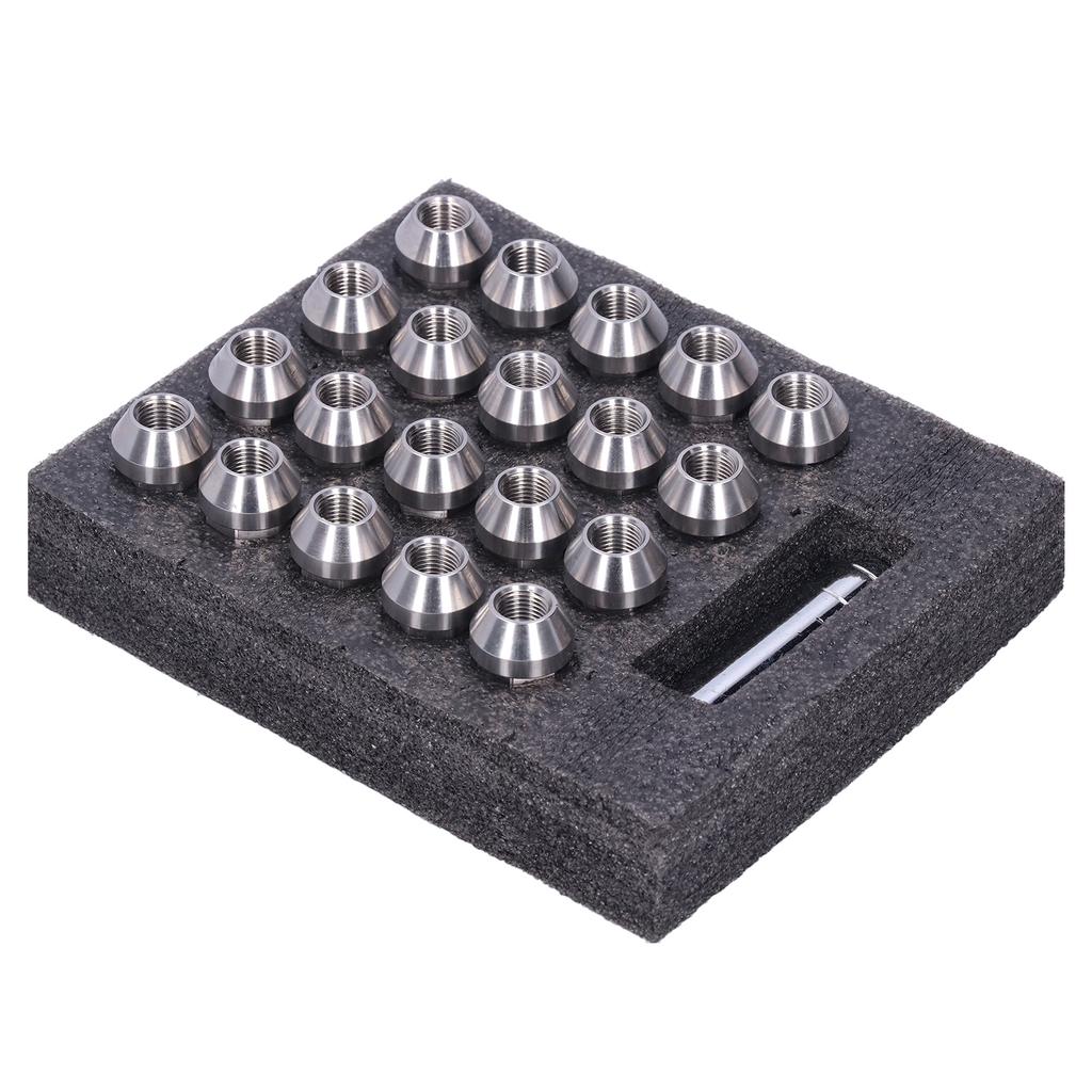 1 2‑20 Lug Nuts Socket Kit 304 Stainless Steel Heated Treatment High Strength Universal